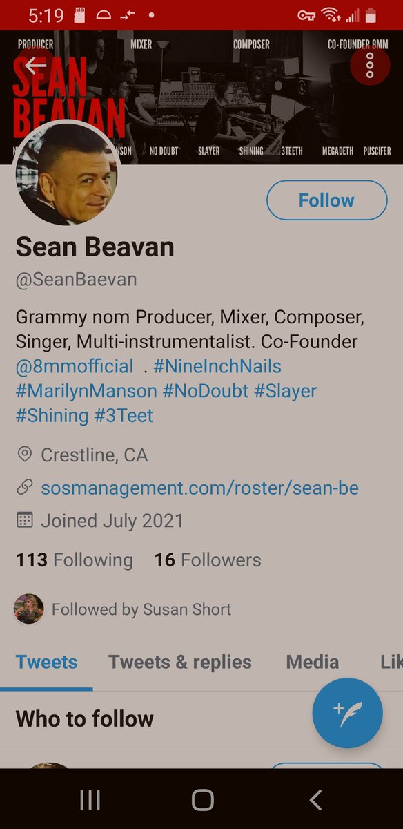 Sean Beavan tweet media