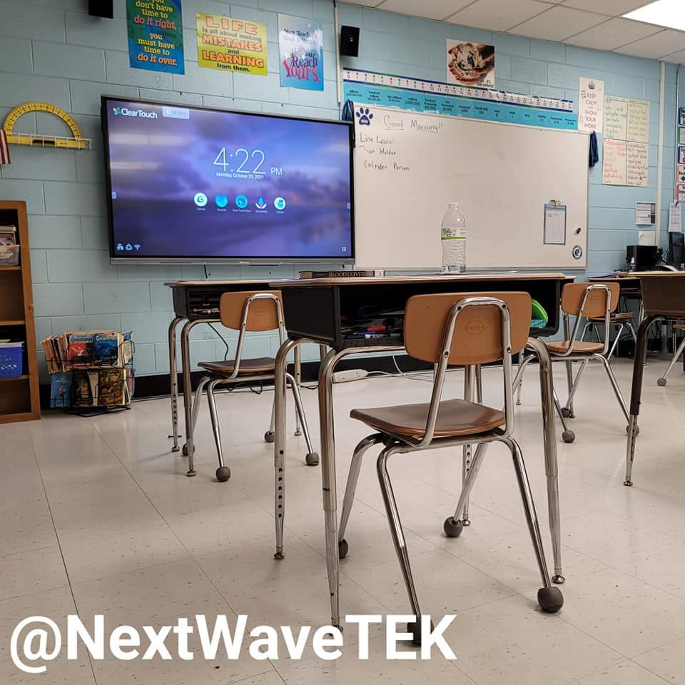 NextWaveTEK's tweet image. Installing technology that is going to make an instant difference in the classroom! @GetClearTouch panels are much more than a projector - let us show you all the AWESOME features / tools for teachers and the district! #fullservicepartner