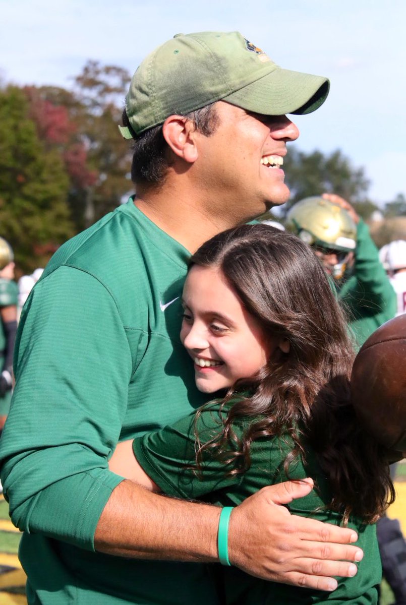 No better feeling than celebrating the W with this smile! @sjrfootball @KarynOchiuzzo #VirFidelis #FamilyFirst