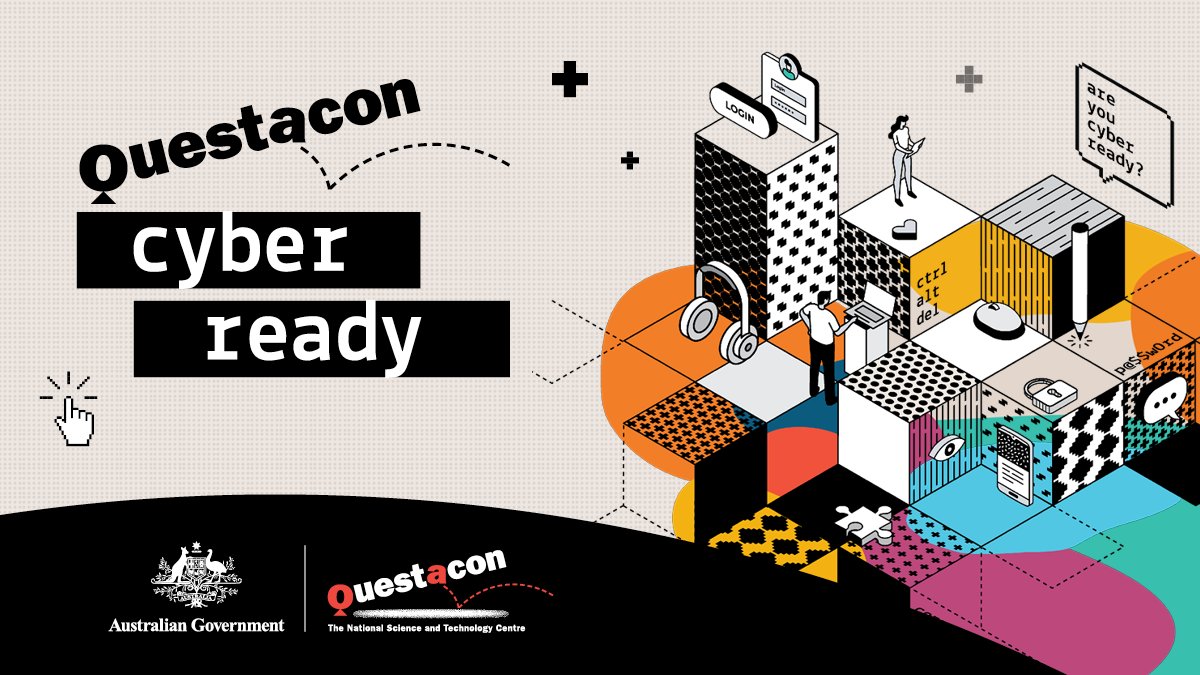 We’re excited to announce the launch of Questacon’s new Cyber Ready Program!🎉 

The program will deliver cyber-related challenges and teacher training modules to empower primary, secondary &amp; tertiary students 💻 🏫 

Click the link to find out more! ▶️ bit.ly/3psJJHk