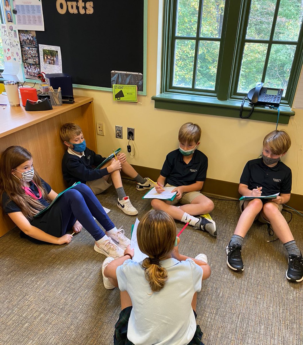 The students became the teachers today! ✨ We worked with our expert groups to teach our home groups about different battles of the Revolutionary War 🌟#trinitylearns