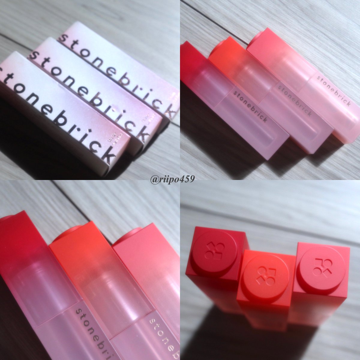 riipo459's tweet photo. ✔ stonebrick / water veil tint / 201・202・301
正に「マスクプルーフティント」😭✨! 最初はツヤ感があって瑞々しいですが、乾くとセミマットになって密着して全然落ちない 😭❤️
201 ▶︎ いちごレッド
202 ▶︎ オレンジレッド
301 ▶︎ オレンジベージュ に発色します ✨
#stonebrick #pr https://t.co/2BwlqkQpQu