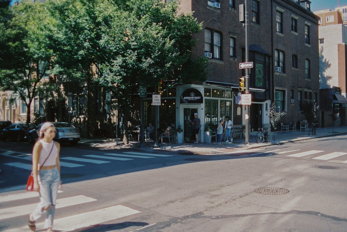 Coffee house & street views on #Cinestill

⇾ Canon EOS-1n 
⇾ CineStill 800T 

#filmphotography #phillyonfilm #peopledelphia #discoverphl