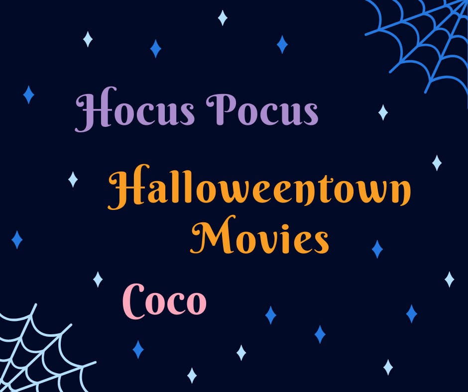 Sharing their favorite and recommended Halloween movies with us today is none other than Spark team leader <a href="/epiphanyvp/">Christa A. Nelson, MBA</a> What's Halloween without a little classic Hocus Pocus or the Disney Halloweentown movies???