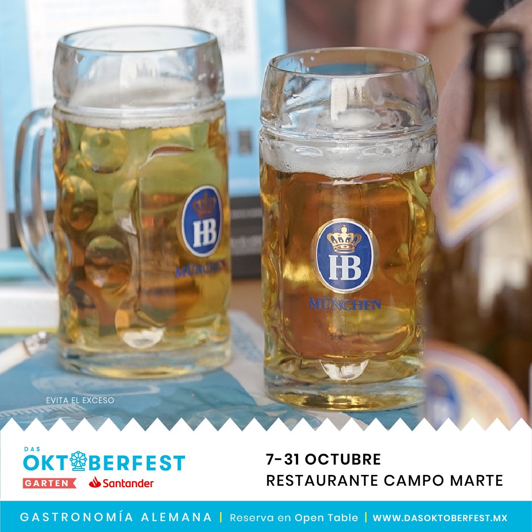 ¡Celebra los últimos días del homenaje más grande a la tradición alemana! #DasOktoberfestCDMX en Restaurante Campo Marte.

Reserva tu mesa en <a href="/opentablemx/">HOTEL DLUXE</a> 🤳 y disfruta de esta gran experiencia con quien quieras 🥨🇩🇪
Patrocinado por HB.