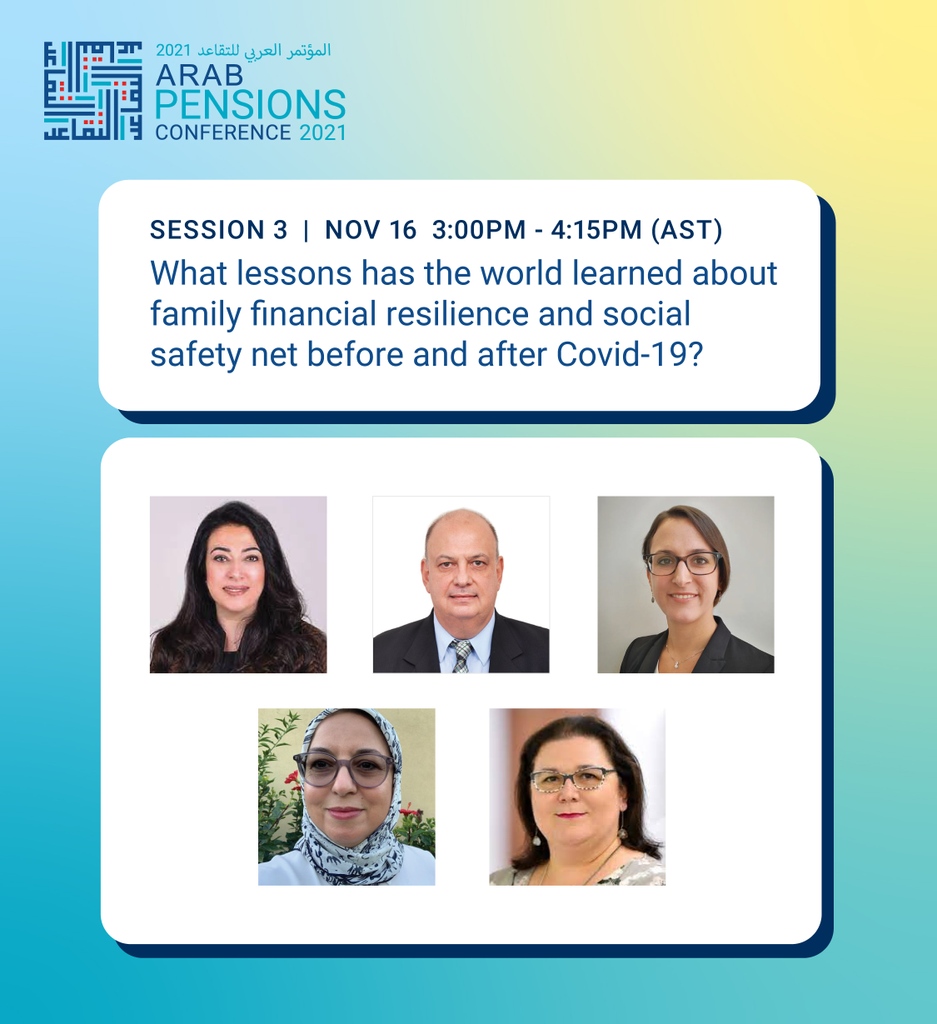ArabPensionsCon's tweet photo. We are excited to have speakers from @TheBIBF , @WorldBankMENA , #GFLEC , Moroccan Foundation of Financial Education (#FMEF) , and The Bardot Group speaking at the third session of the Arab Pensions Conference. Don’t miss out register for free at: https://t.co/2icb8DtMCV https://t.co/j8MkfPvEKS