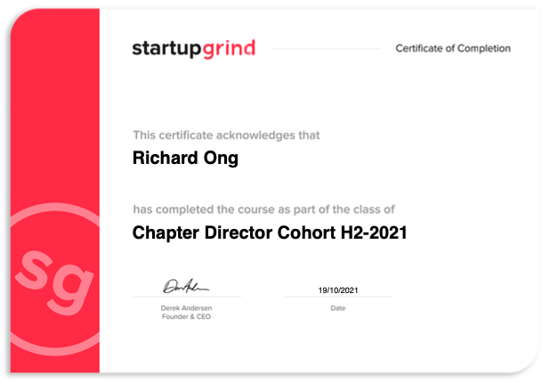 roptcreate's tweet photo. It is a privilege to be onboarded as a Co-director of StartupGrind KL after 6 weeks of training, a handful of tests, and some deliverables. Looking forward to meeting our partners soon. Stay tuned @ https://t.co/pB1WSnfjAm https://t.co/LxjPjoiVW8