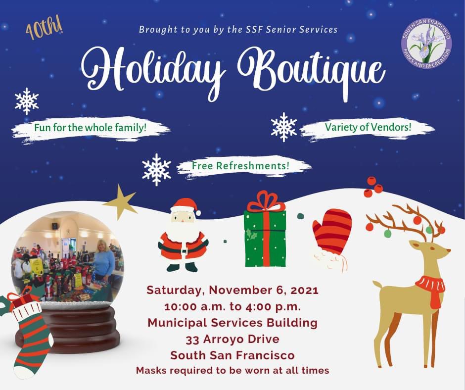 SSFParksandRec's tweet photo. Our vendors are locked in and we are ready to go! The Senior Services Team at Roberta Cerei Teglia Center (formerly known as Magnolia Center) is gearing up for the 40th annual Holiday Boutique on SAT 11/6 from 10am to 5pm! learn more at https://t.co/jQNtyJWMeV
@CityofSSF https://t.co/GJeuKgWaEE