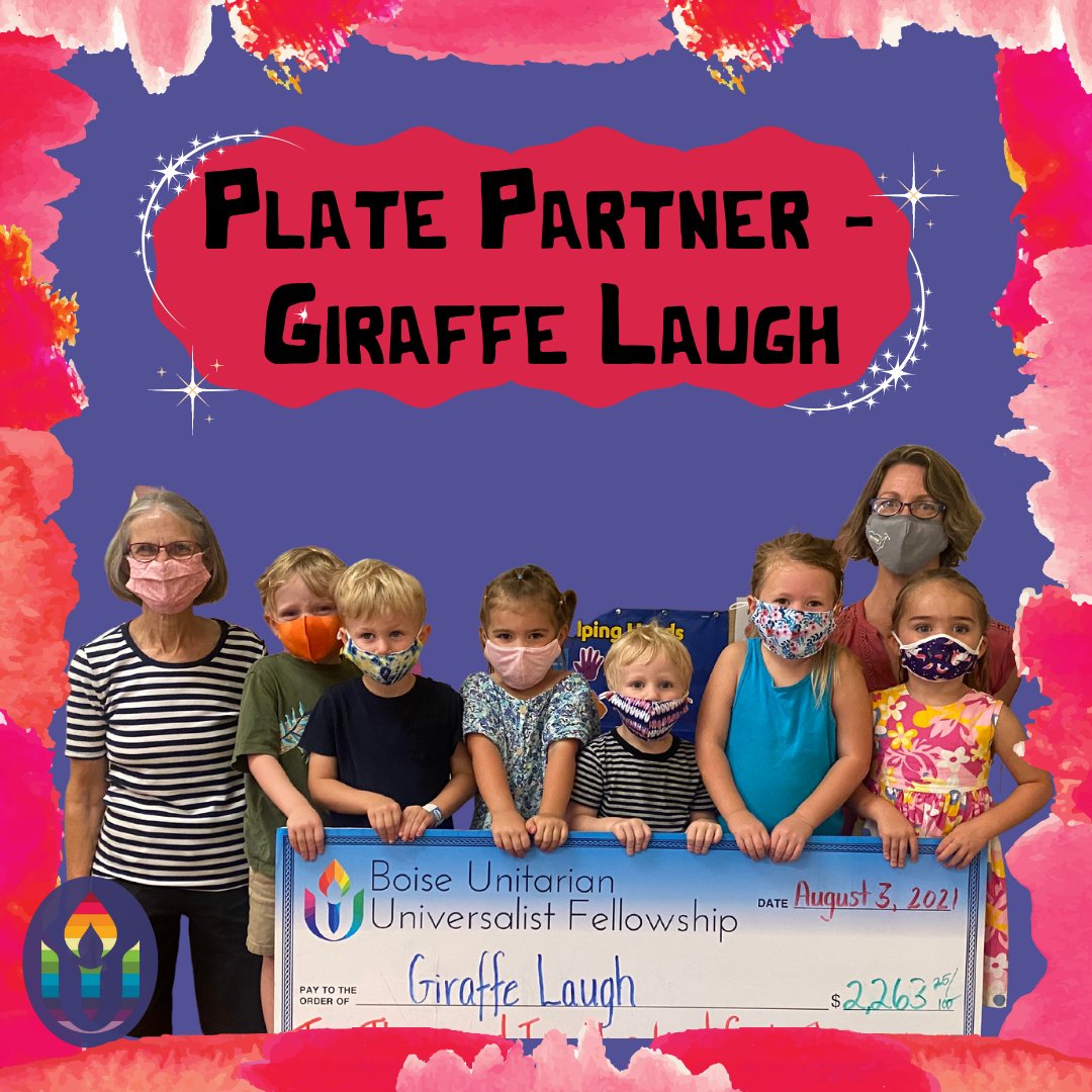 BoiseUU's tweet photo. In August we were able to give over $2,000 to local child education non-profit Giraffe Laugh!  Learn more about our plate partner program at: https://t.co/7SkGdXrO3n https://t.co/OQytHiwiei