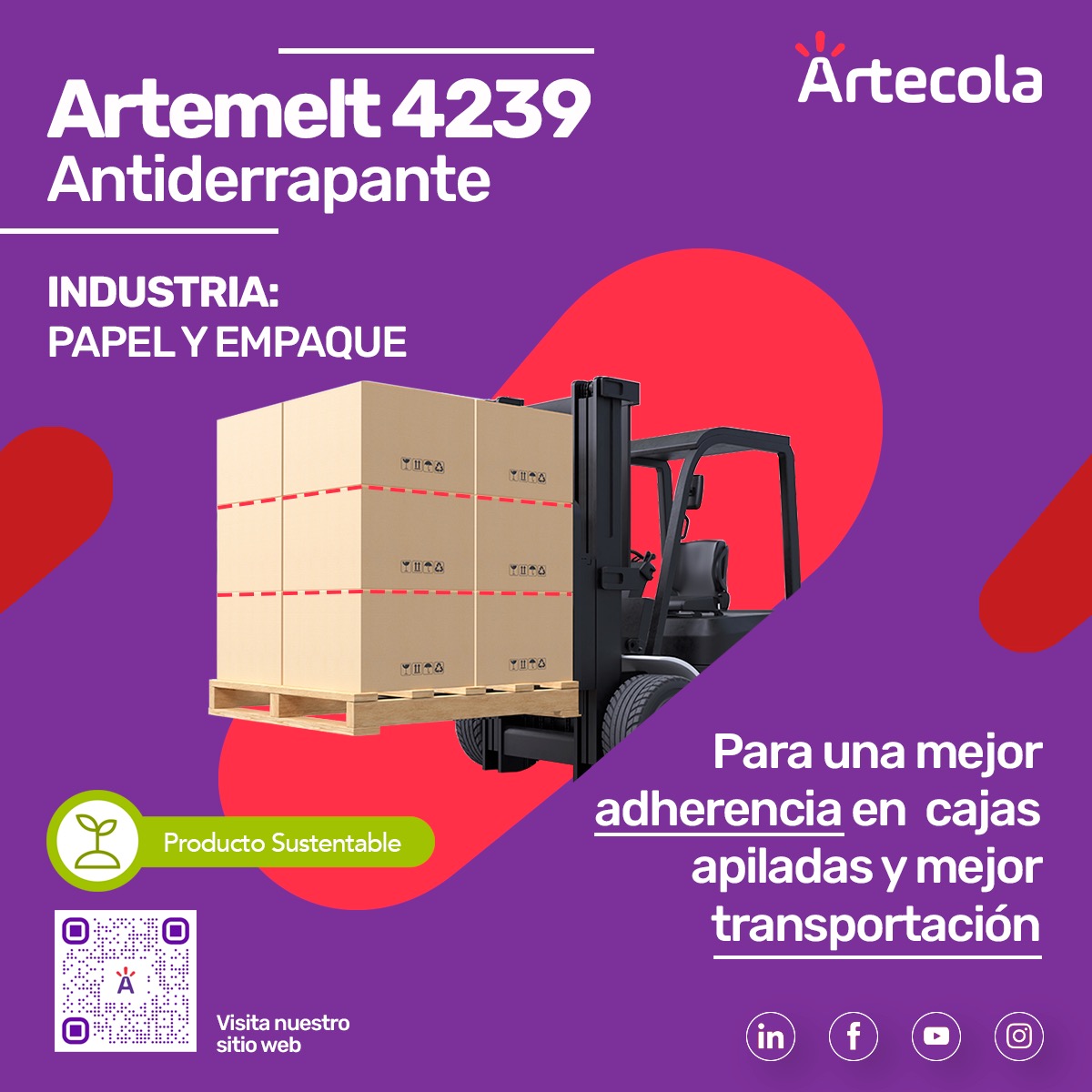 Nuestra empresa asociada Artecola Química, es una empresa socialmente responsable y además de brindar los mejores productos, protege al medio ambiente. 

Conoce más acerca de sus productos en:
artecola.com.mx