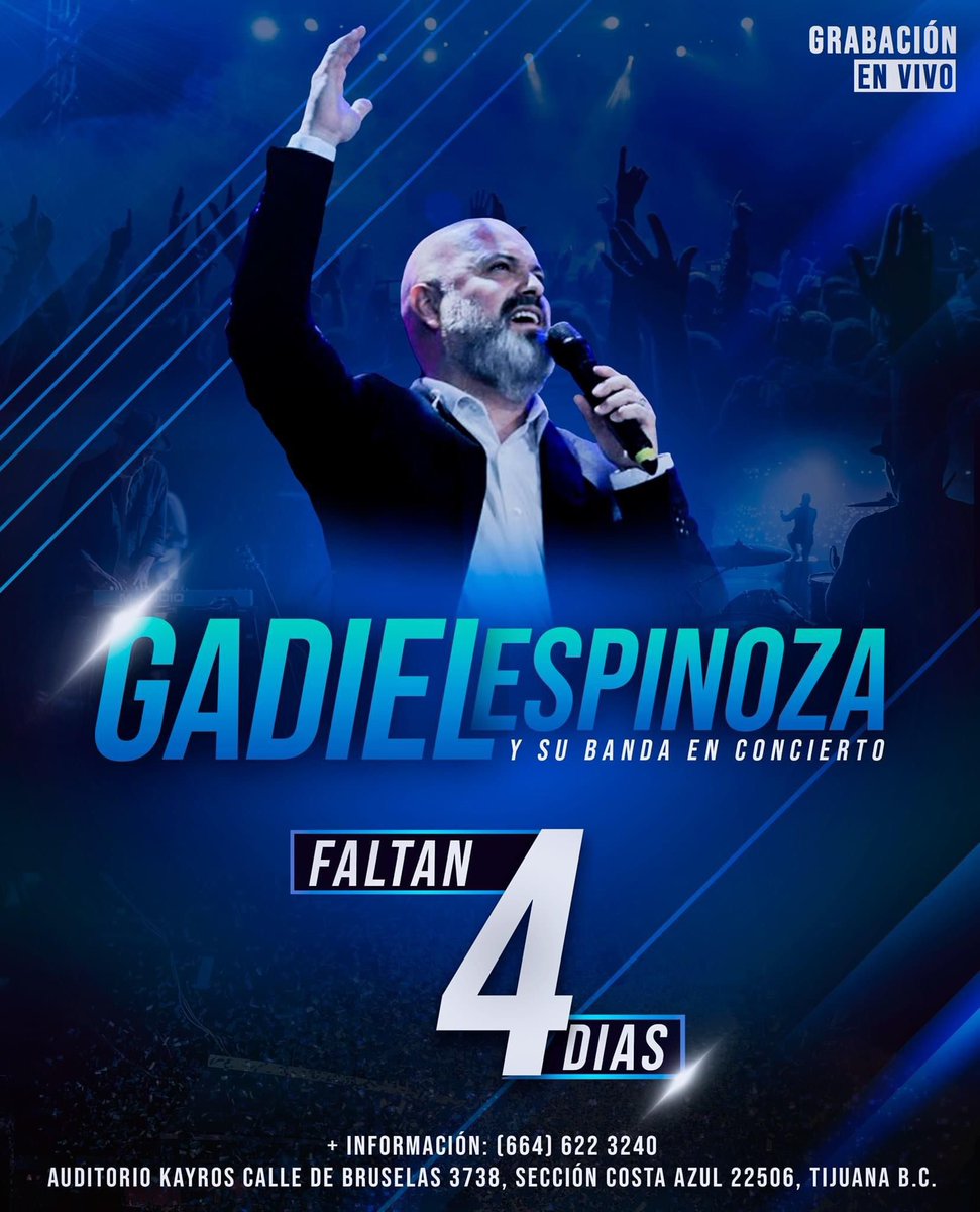 Noche de Adoración 
en Vivo!
Tijuana, Mexico 🇲🇽 
29 de Octubre
⤵️ La Información.......