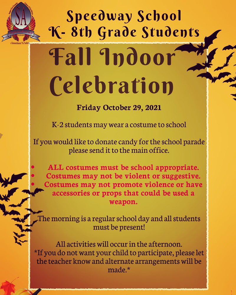 nps_speedway's tweet photo. 🎃🎃Speedway School is excited to announce our FALL INDOOR CELEBRATION 🎃🎃 #speedwayschool #newarkpublicschools https://t.co/3osb9tGZdg