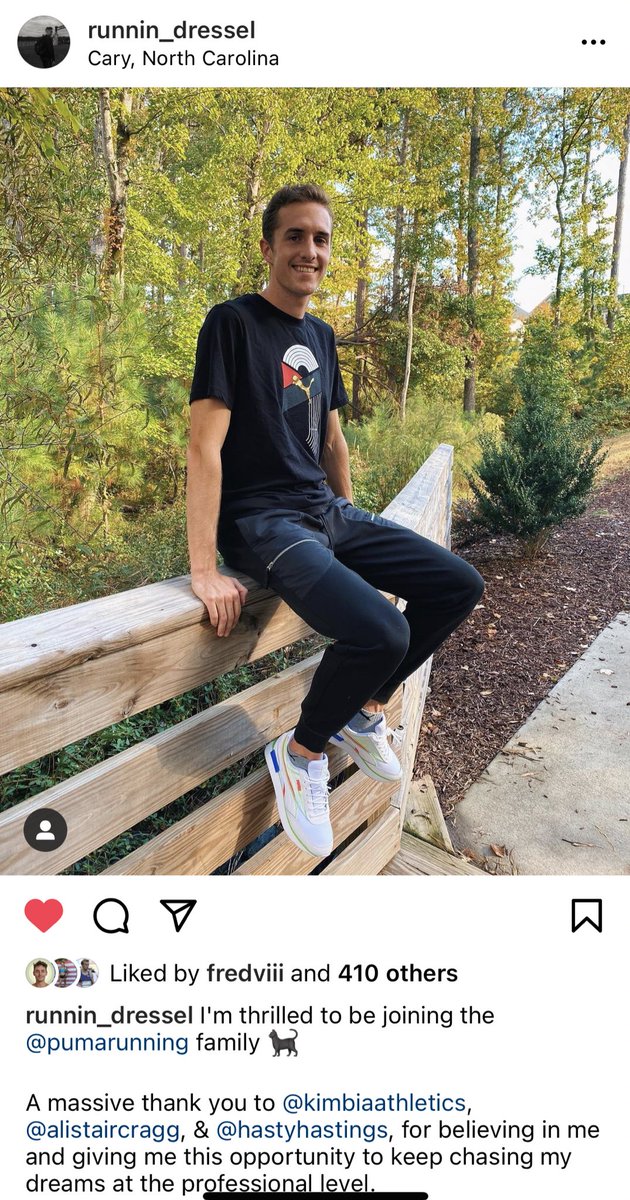 TheRealMerb's tweet photo. The North Carolina-based Puma group has announced several signings tonight: 

Patrick Dever (Tulsa) - NCAA 10k Champ
Blaise Ferro (NAU) - 13:31/27:55 
John Dressel (Colorado) - 13:37/28:03

There may even be an Instagram/name! https://t.co/dU2QPBNN6x