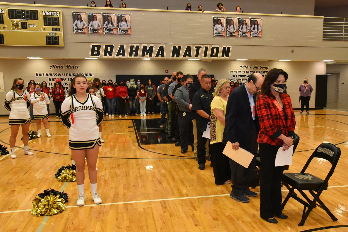 GoMightyBrahmas's tweet photo. KISD wishes to express its appreciation to our local law enforcement agencies, first responders and city &amp; community leaders for attending the #RedRibbonWeek ceremony. #KISDUnited #BrahmaStrong #BrahmaPride #SafelyLearningTogether #TogetherAgain #StrongerTogether @PerezCissy https://t.co/QZRAfHKB9Y
