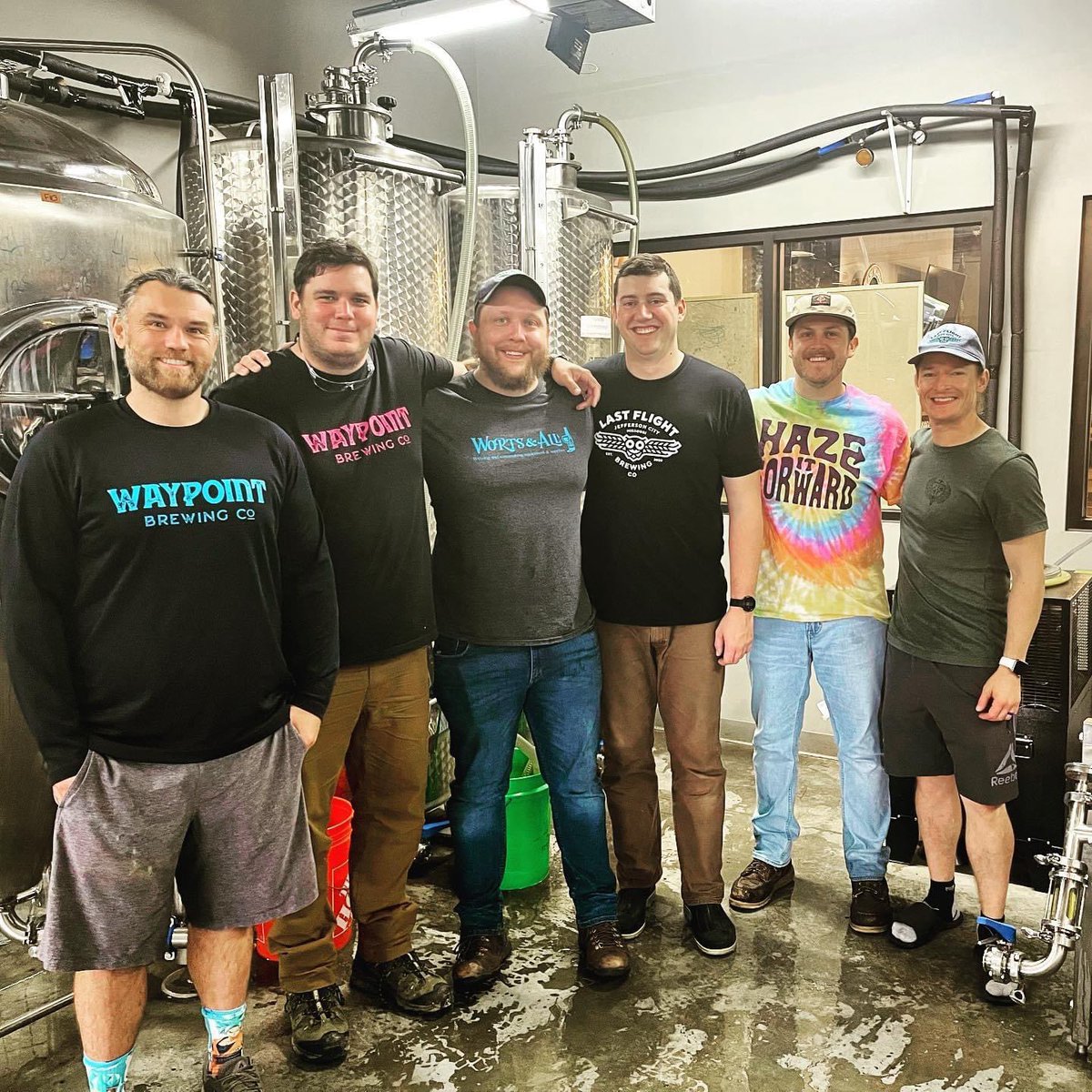 LastFlightBrew's tweet photo. What a day getting to brew with the Waypoint Brewing crew!! Cant wait for this beer to hit the taproom and possibly elsewhere.....stay tuned 👀 #drinklocal #drinkMObeer https://t.co/UxsgtDgrmP