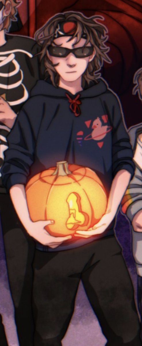 @un11044 THIS ARTWORK LOOKS AMAZING AND I LOVE IT AND I JUST CANT GET OVER HOW DRAMATIC HE LOOKS WHILE HOLDING A PPUMPKIN BAHSBAHDH /POS