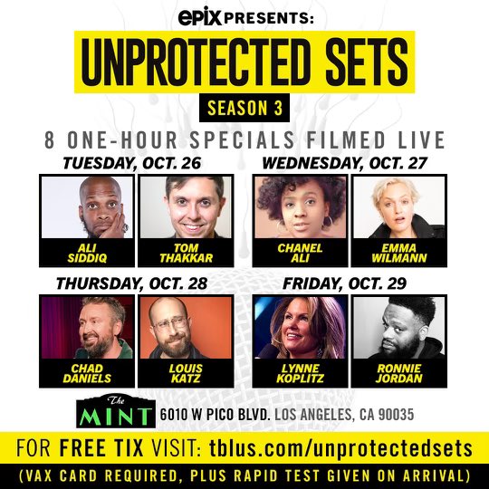 MelloComedic's tweet photo. @EPIXHD Free Live taping! https://t.co/liu1oqsrHz https://t.co/dkXSJKwntN