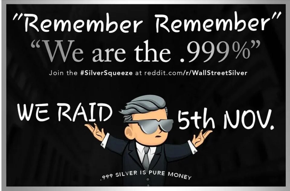 jmb063's tweet photo. “Remember, remember the Fifth of November”
It's #Silver time! 😎🥈🥈🥈 #Silversqueeze https://t.co/W63PAv98tv
