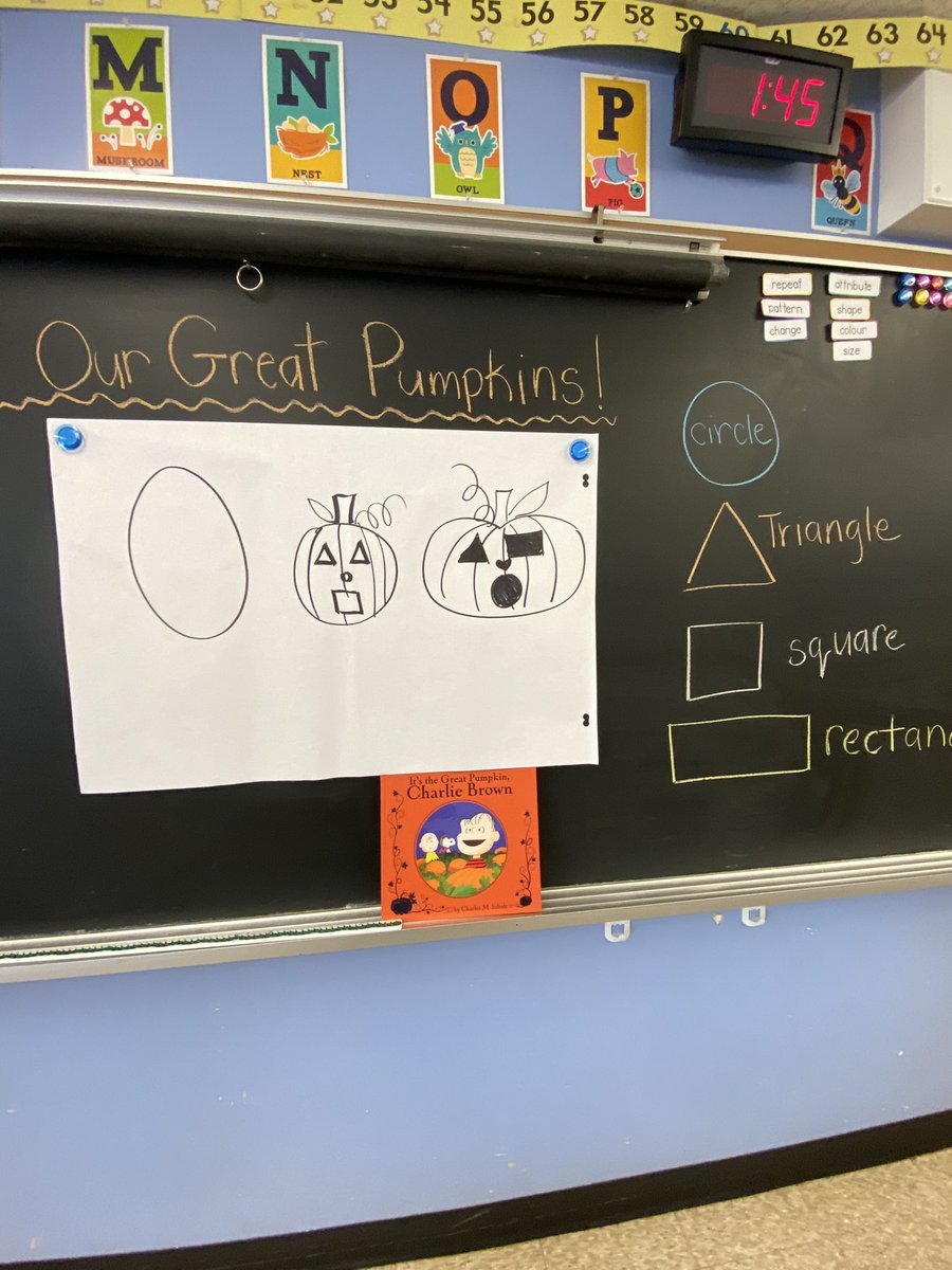 Ms_NatYoung's tweet photo. Halloween is just around the corner! The grade 1s designed/created some “Great Pumpkins” and wrote about the 2D shapes they used to construct some unique faces 🎃 #StDTeam https://t.co/Hj192TMqmn
