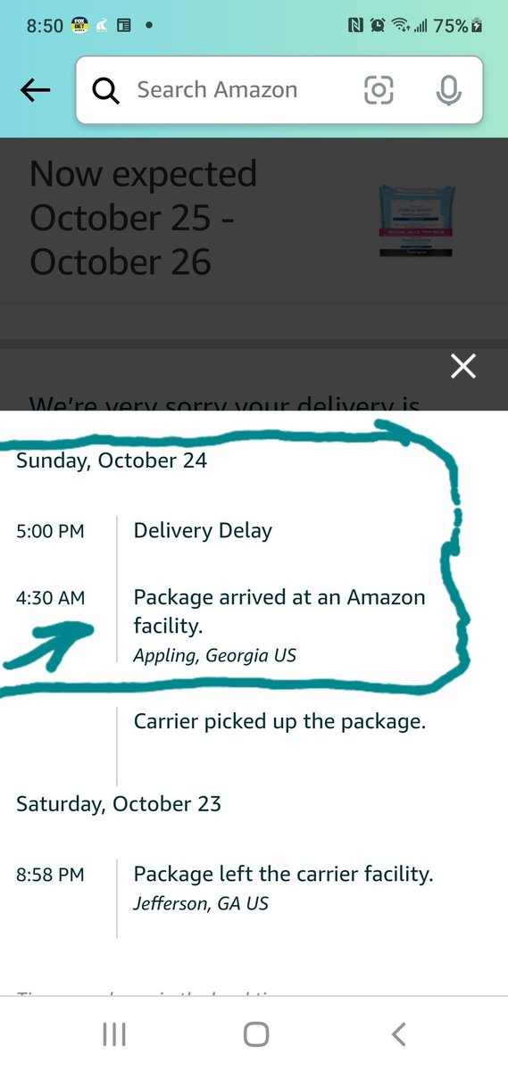 Considering I literally only live one exit down from this Amazon Dist. Cnt,(where my item arrived on time at 4:30am Sunday, yet
 still on delayed delivery until at least Tuesday) Was wondering if I could just walk down there and pick it up? I walk with a cane &amp; I might beat em.😂