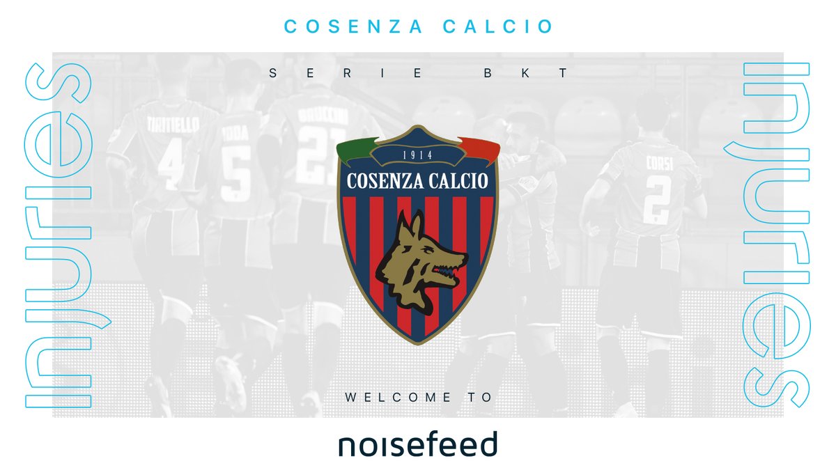 We are pleased to welcome <a href="/CosenzaOfficial/">Cosenza Calcio</a> as our latest Injuries customer in Noisefeed!

#ForzaLupi!

⚽️💪🏼🐺 

#Noisefeed #Injuries #BigData #football #soccer #calcio #innovation #digital #startup #cosenzacalcio #cosenza