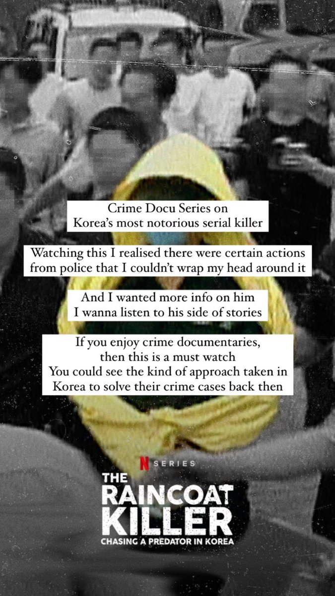 gayethiri13's tweet image. #YooYoungChul
#TheRaincoatKiller #CrimeDocumentary
#Netflix