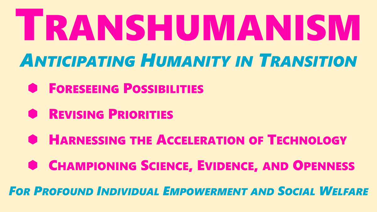 You ask: "What's transhumanism?"
Here's one answer