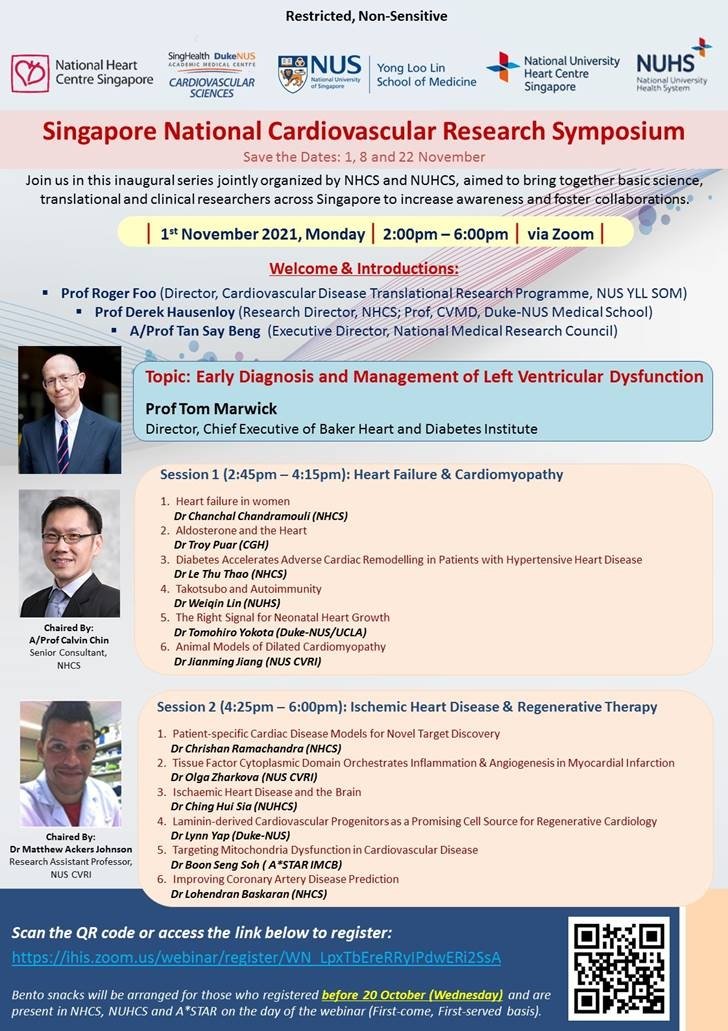 rsyf2's tweet photo. Exciting first time national #cardiovascular_research symposium. We want to get the #Singapore community together @NUSMedicine @NUHS @dukenus @astar_research @CvdNus @BakerResearchAu https://t.co/Su7TfxspRU
