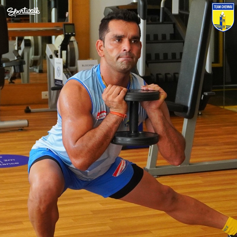 teamchennaiIN's tweet photo. π₯π WORK MODE ON! Namma pasanga putting it hard in the training as Tamil Thalaivas' PKL Season 8 preparations are underway.
πΈ Tamil Thalaivas β’ #KPrapanjan #AthulMS #Manjeet #SurjeetSingh #TamilThalaivas #Prokabaddi #khelkabaddi #TeamChennai #Sportwalk https://t.co/o9ZV5OHqKu