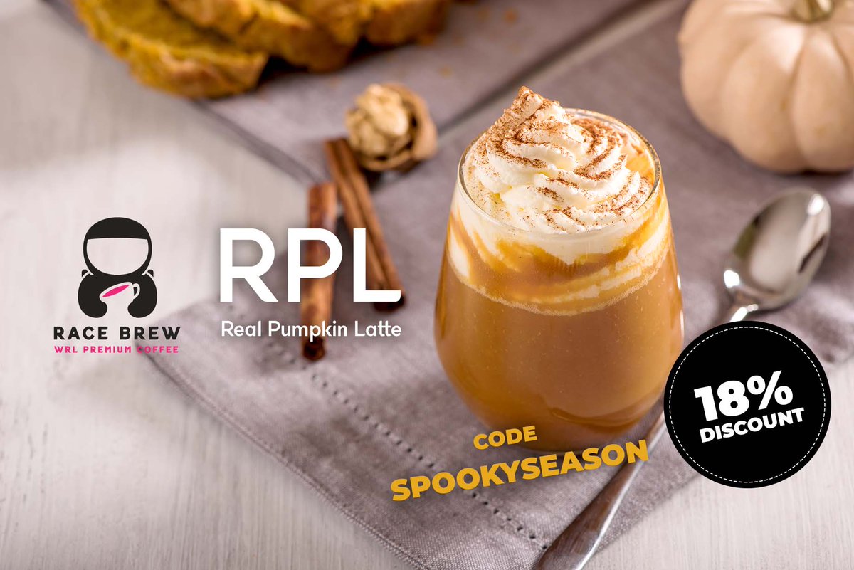 WayportsEth's tweet photo. Introducing our RaceBrew Pumpkin Spice, with all natural flavoring featuring hints of pumpkin, cinnamon and nutmeg on a deep medium roast arabica coffee. 

This spooky season, go for an RPL: Real Pumpkin Latte. 18% off using this link until Nov 1st: https://t.co/oPD0Favf2a https://t.co/4BfvAclY8m