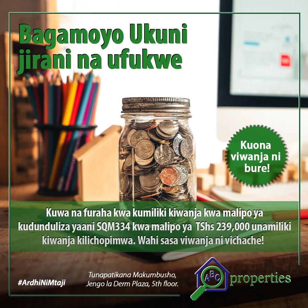 Offer offer💥💥 Kiwanja kipo bagamoyo ukuni *Sifa za mradi* ✓2km main road to sote ✓1.5km from site to kaole beach ✓ all services available ( water, electricity, healthy services For more information consult 0717260412 /0758359029