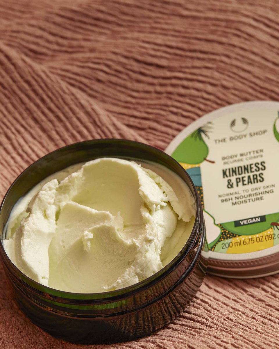 TheBodyShopAus's tweet photo. Ohh pear, we love your sweet, juicy scent, nearly as much as we love Christmas. "Pear" them up and what have you got? Kindness &amp; Pears! Our seasonal scent is here (for a limited time only 🎄) with notes of pear, strawberry and warm tonka bean. Tap to shop https://t.co/SdK4m8nBho https://t.co/dZj3kMeAqd