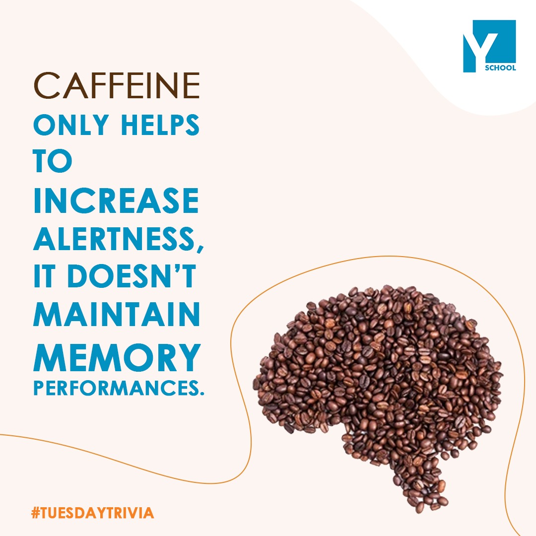 Yschool_Edu's tweet photo. Caffeine only helps to increase alertness, it doesn’t maintain memory performances.
#yschoollearning #TuesdayTrivia #k12 #jeeexam #neet #onlinelearning #learningapp #mobilelearning #digitallearning #edusquare #yourrankguru #caffiene https://t.co/OanPWQRPEz