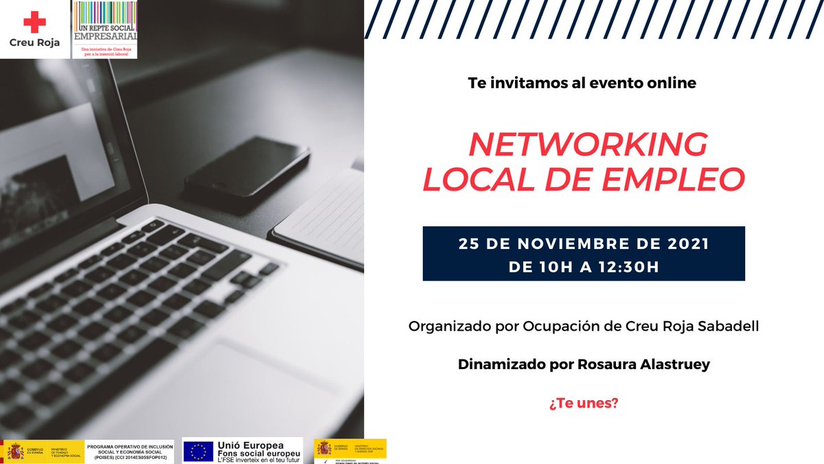 OcupacioCR's tweet photo. ¡#NetworkingLocalEmpleo en @CreuRojaSBD !
¿Eres referente de empresa y tienes ofertas de personal de almacén y/o comercio?
Te invitamos a conocer a nuestr@s participantes preparad@s para insertarse al mercado laboral
#PlanEmlpeoCruzRoja #OcupacioCreuRoja #RetoSocialEmpresarial https://t.co/LOChVMg7UP
