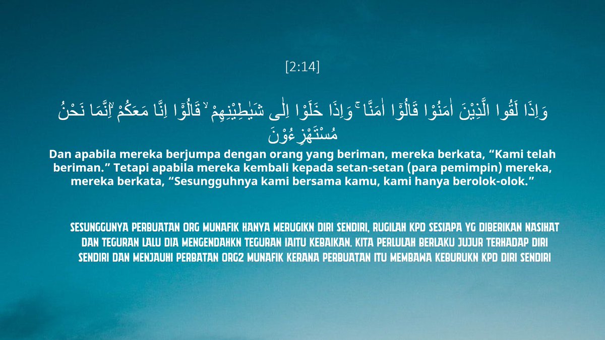 qj_group2's tweet image. #syifaa #QuranJurnalArchiUsim #mulkiah #14rabiulawal1443h
[2:14]