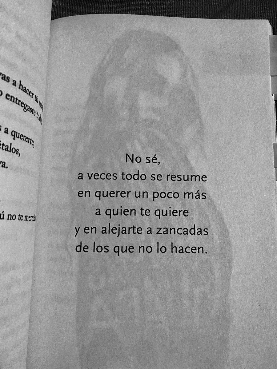 Cementedelibros's tweet photo. “No sé,
a veces todo se resume
en querer un poco más
a quien te quiere
y en alejarte a zancadas
de los que no lo hacen.”
Autor: @miguelgane 
Libro: Ahora que ya bailas
#cementeriodelibros https://t.co/Vk9SCxOPLb