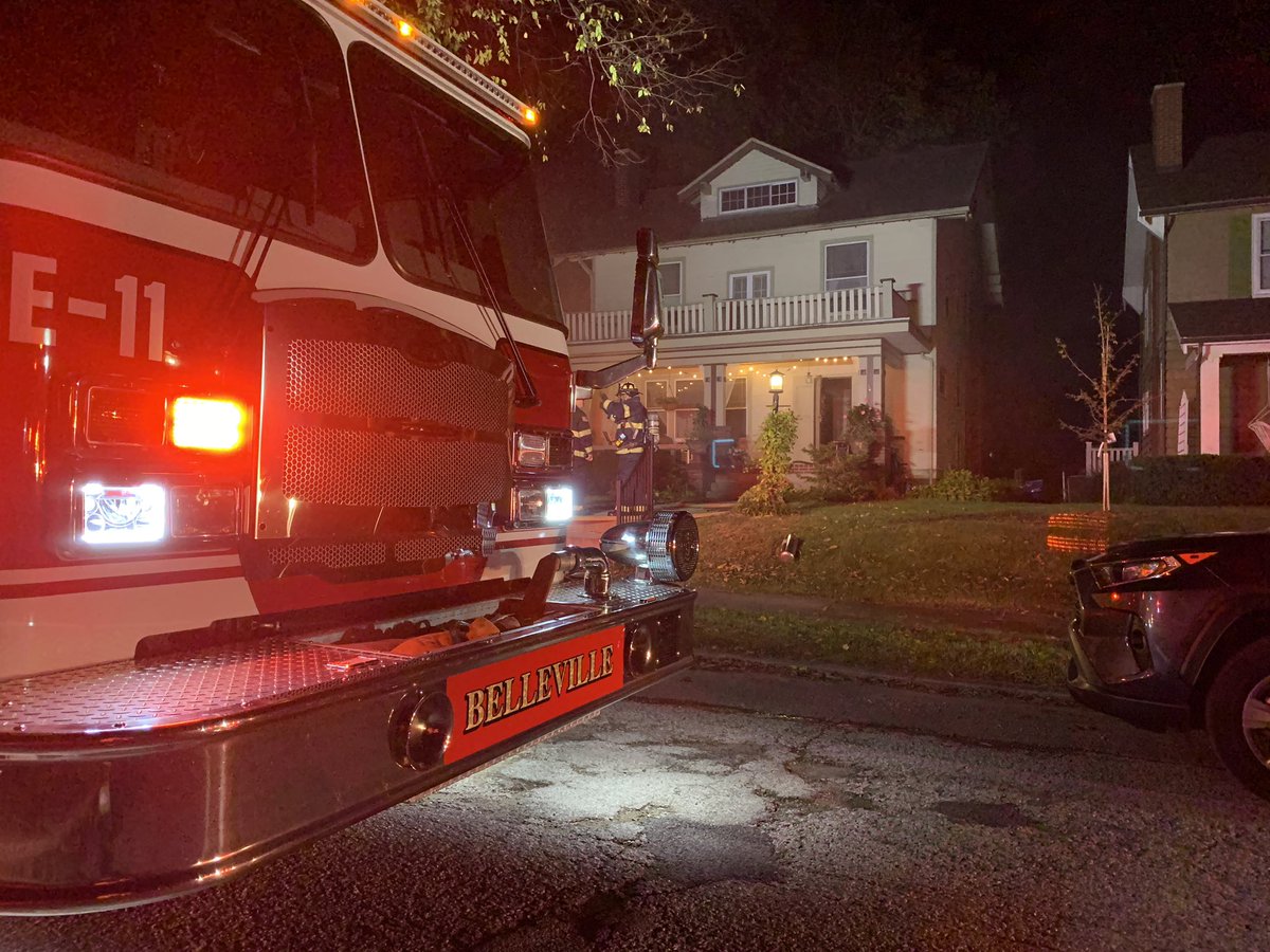 BFDPIO's tweet photo. Belleville Fire crews made a fast stop on a basement fire tonight. All occupants and firefighters are safe. Cause is under investigation. https://t.co/QTzyhOrw6z
