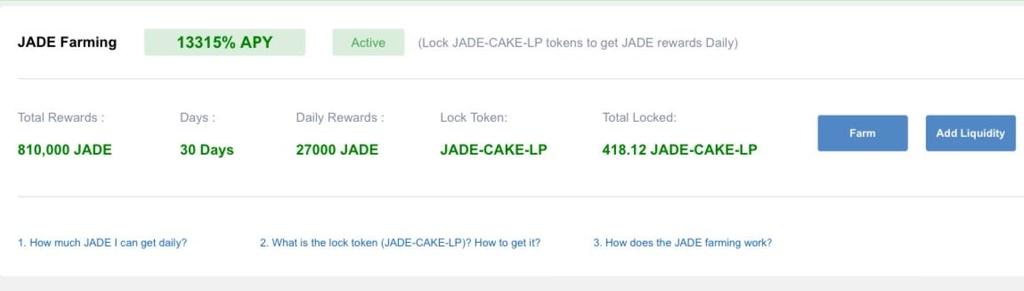 RussiaJade's tweet photo. Фермерство JADE на CatEx перезапущено. 

Добавьте свои LP токены обратно на ферму вручную, чтобы продолжить получать награды.

APY больше 13 000!🔥🔥

https://t.co/OGlLCkLpre https://t.co/Lpa46lNmBL