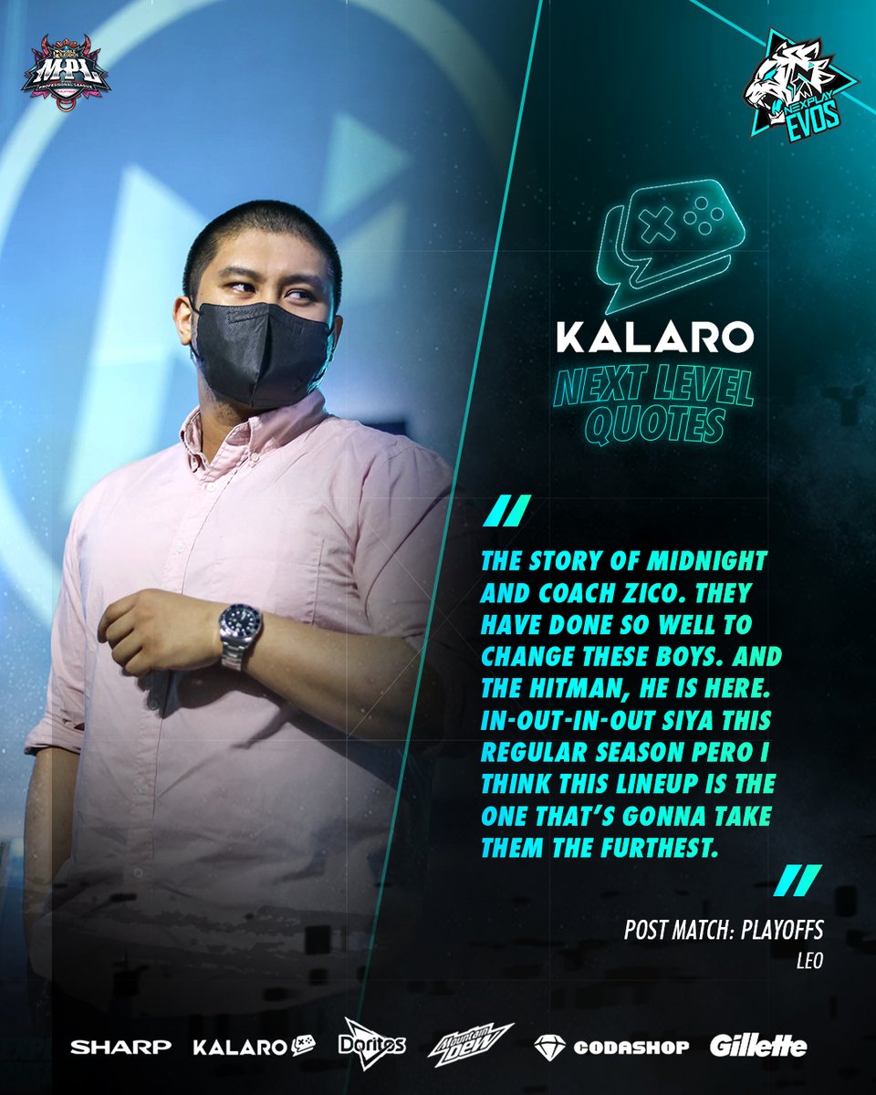 NexplayEsports's tweet photo. The wise and intelligent coach Zico and our analyst Midnight was noticed by the one and only Leo during Playoffs!
#NexplayEsports #TheNexplayWay #NexplayRoar #OneTeamOneGoal #EVOSEsports #MLBB #Codashop #Sharp #MountainDew #Doritos #Gillette #KALARO https://t.co/5UiRsrUKZL
