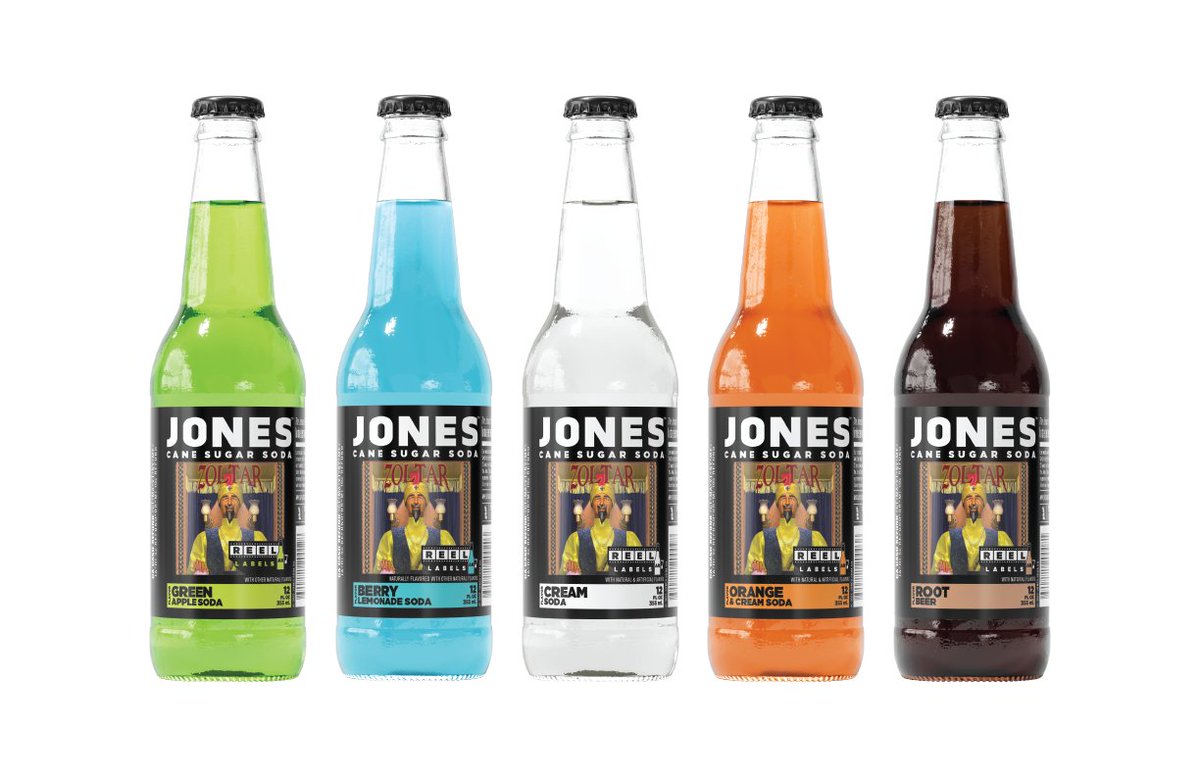jonessodaco's tweet photo. What does your future hold? @ZoltarOfficial knows! Find and scan our latest #ReelLabels with the Jones Soda App (https://t.co/k05GyyC3Oz) and unlock the secrets of your future 🔮 https://t.co/lRLpL3gvQF