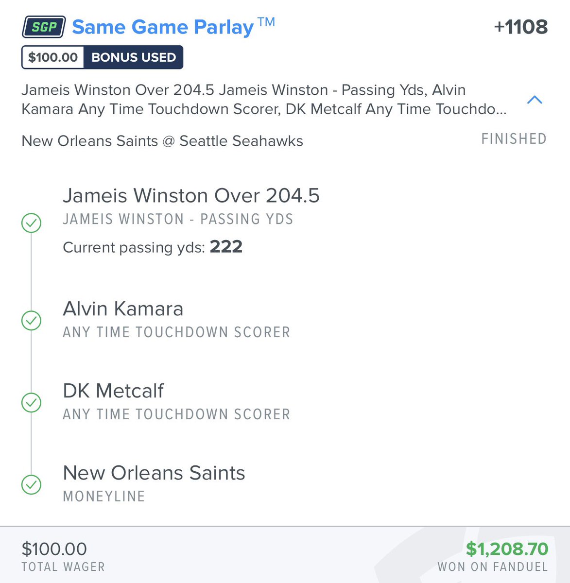 DILFdenTV's tweet photo. Nailed this nice little SGP tonight. #MNF #bettingtwitter #dilfden #sgp https://t.co/sRg3FLjDdl