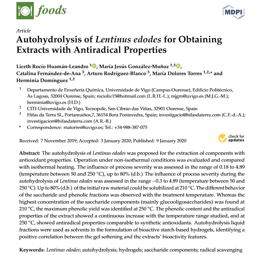 Foods_MDPI's tweet photo. #mdpifoods Recommend the Paper!

"#Autohydrolysis of #Lentinus_edodes for Obtaining Extracts with #Antiradical #Properties" by María Dolores Torres et al

More details at https://t.co/Tz18DOJD26 https://t.co/E3WFi7rmyN