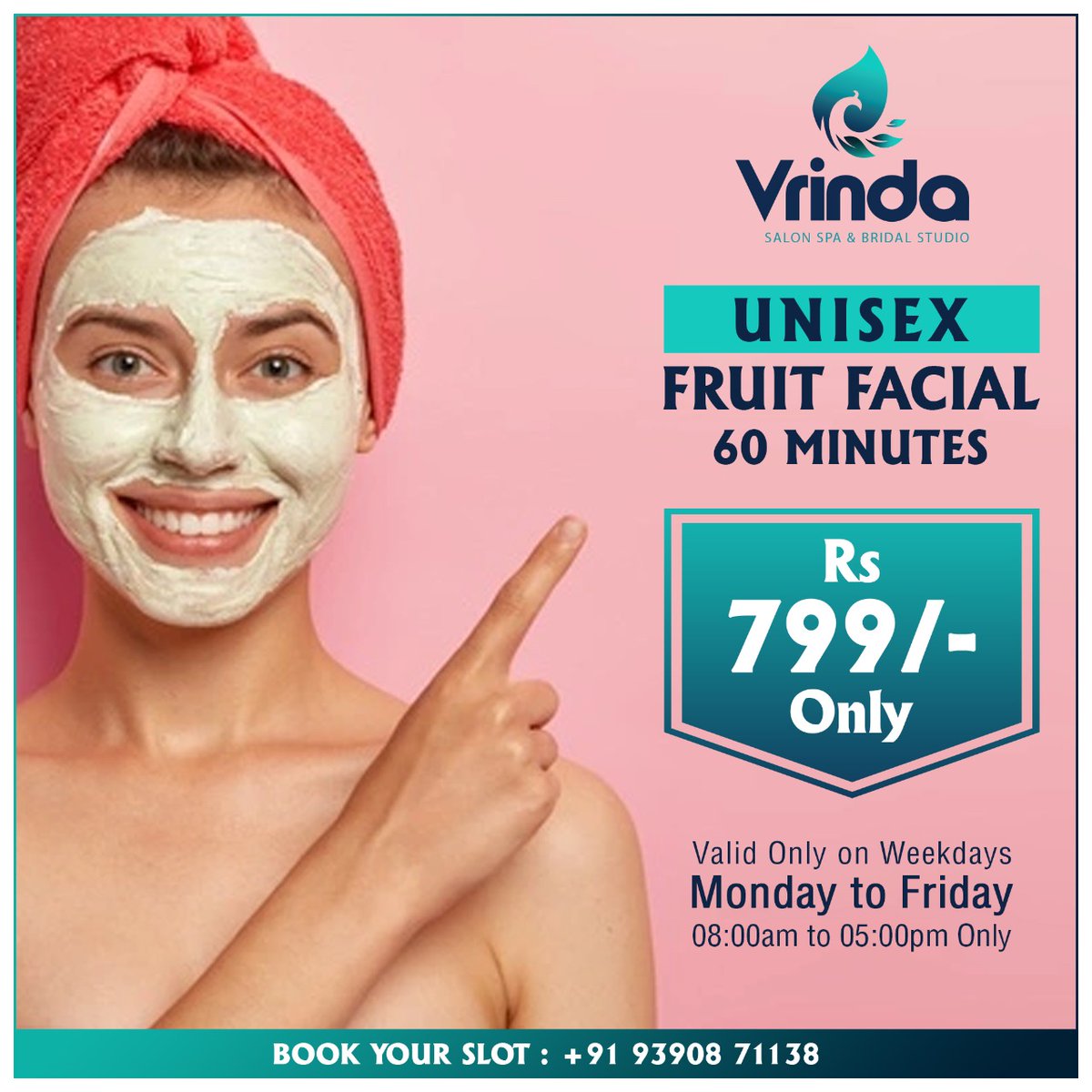 vrindasaloonspa's tweet photo. We are offering the most refreshing and soothing fruit facial at just 799/- only. 

Book Slot: +91 93908 71138
#skincare #hairsalon #haircut #hairstyle #skin  #beautycare #wellness #healthyskin #glowingskin #facialtreatment #vrindaspa #Vrindaspasaloon #Vrindasaloon #Bodyspa https://t.co/1ClesXRYG1