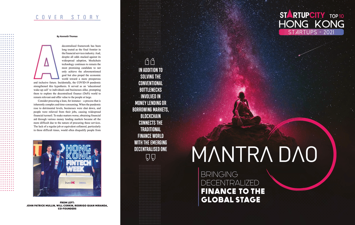 MANTRA_Chain's tweet photo. #MANTRADAO has been named one of Hong Kong's Top #startups in 2021 by Startup City

https://t.co/uTd33GG21U https://t.co/sKYPS3HH89
