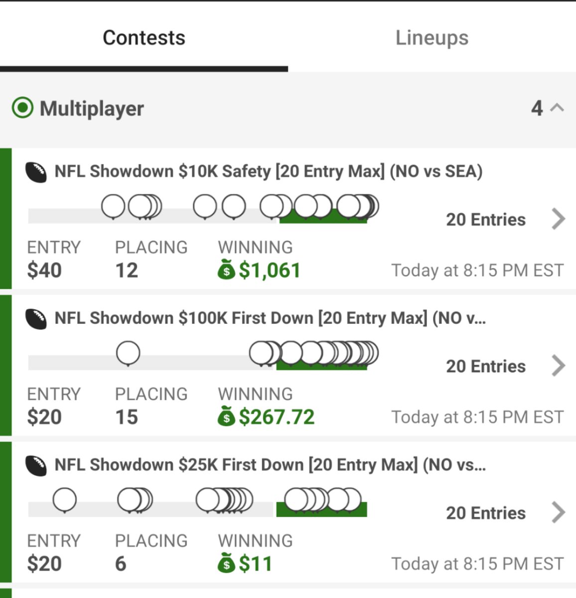 Justin_Redwards's tweet photo. As a cash game grinder and someone who exits every week happy with a +11% ROI, I feel compelled to #screenshotlife so that you know that you can also tilt yourself into money if you read @4for4football content https://t.co/eIMYGPJPZw
