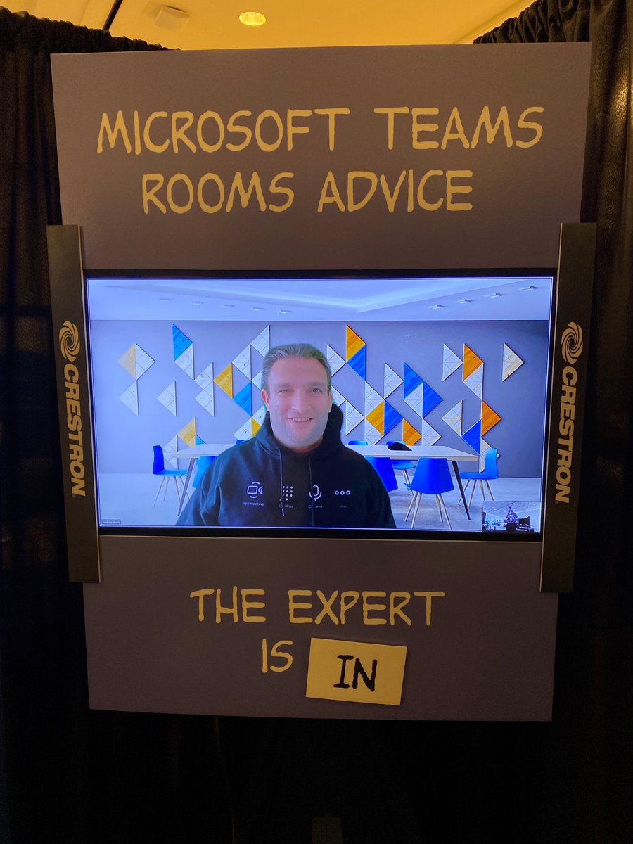 Great day 1 at <a href="/CommsvNext/">Comms vNext</a> - enjoyed being back in front of the community for a great session.  Also managed to get the expert @Graham_Walsh on a call to the <a href="/Crestron/">Crestron</a> booth!  #Commsvnext #MicrosoftTeams