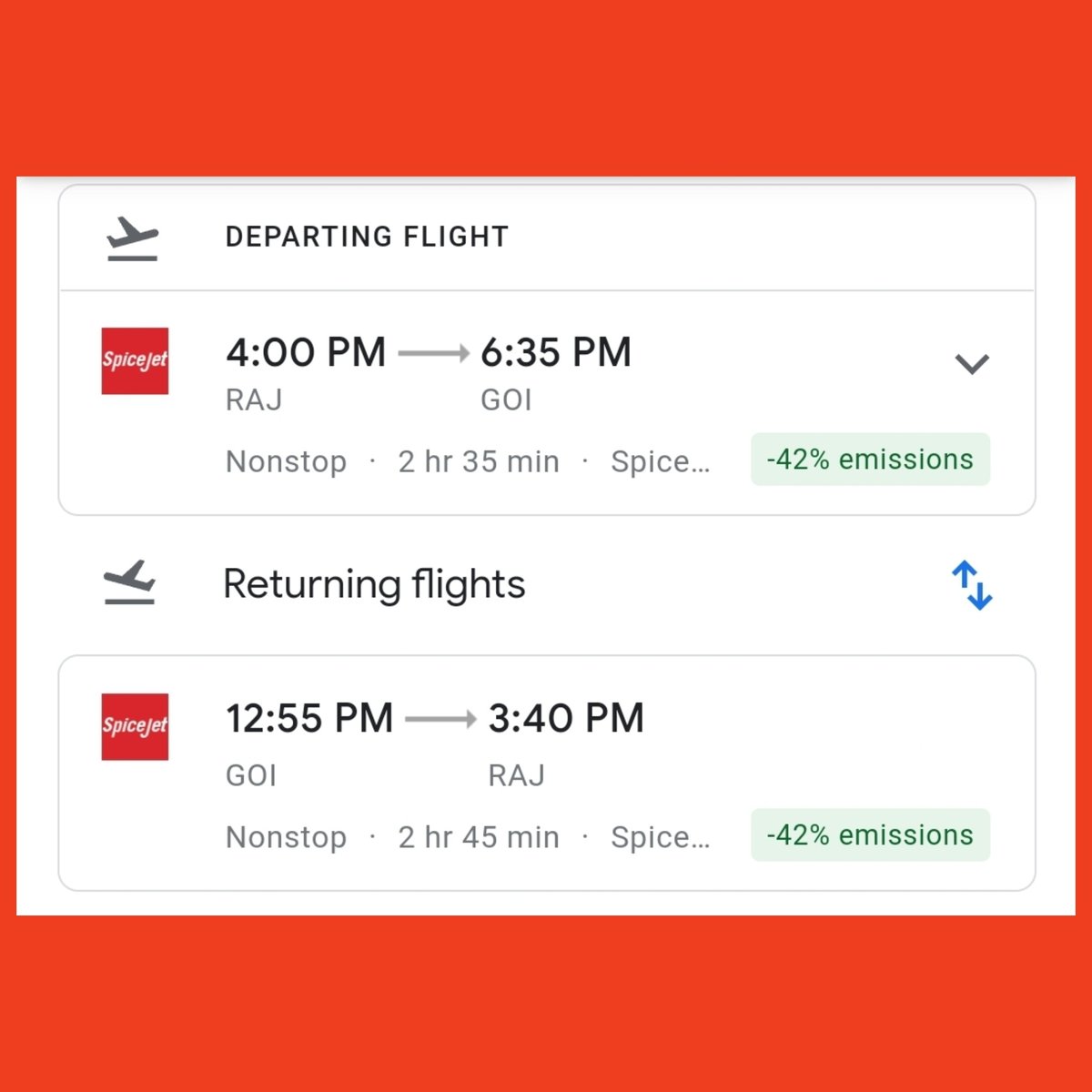 AviationRajkot's tweet photo. Please note the new timings for
Goa - Raj - Goa flight by @flyspicejet.
From 1st November Spicejet will operate a daily flight.
#rajkotaviationupdates #SpiceJet #goa #Rajkot #vacation #Diwali #winterschuhe #dgca #dailyflight https://t.co/xfg8BJZu0Y