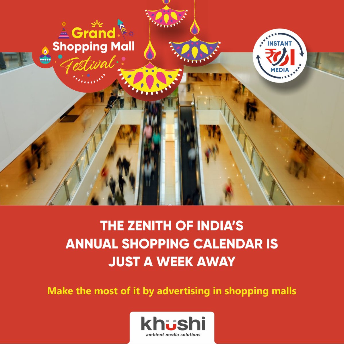 Khushi_OOH's tweet photo. Time to #advertise and take your brand to an #untappedaudience!
Entice your potential customers and #boostyoursales in no time.
To know more visit https://t.co/fj8Dyd5DwP
#KhushiAdvertising #AmbientMedia #MallMarketing #MallAdvertising #AdvertisingSpace #InstantROIMedia https://t.co/QfyhnRSTga