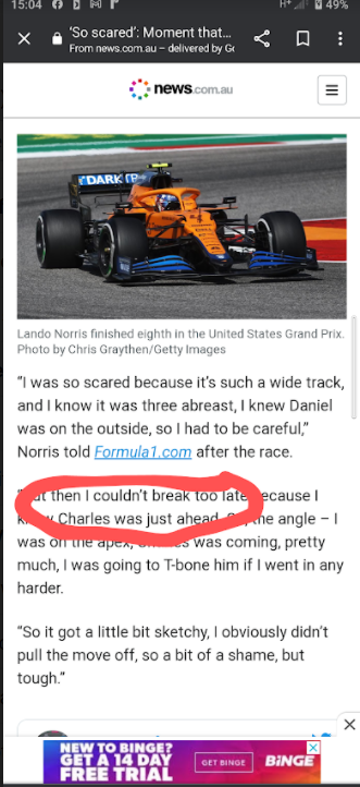 MP412C's tweet photo. @nic_savage1 Was he unable to BRAKE because his BRAKES were broken? Or did he break his brake pedal? https://t.co/PmQnQxDx3L