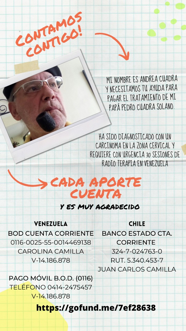 carolinacamilla's tweet photo. Es posible ser solidario.. Cualquier aporte lo ayudará https://t.co/vLe8RegNR1